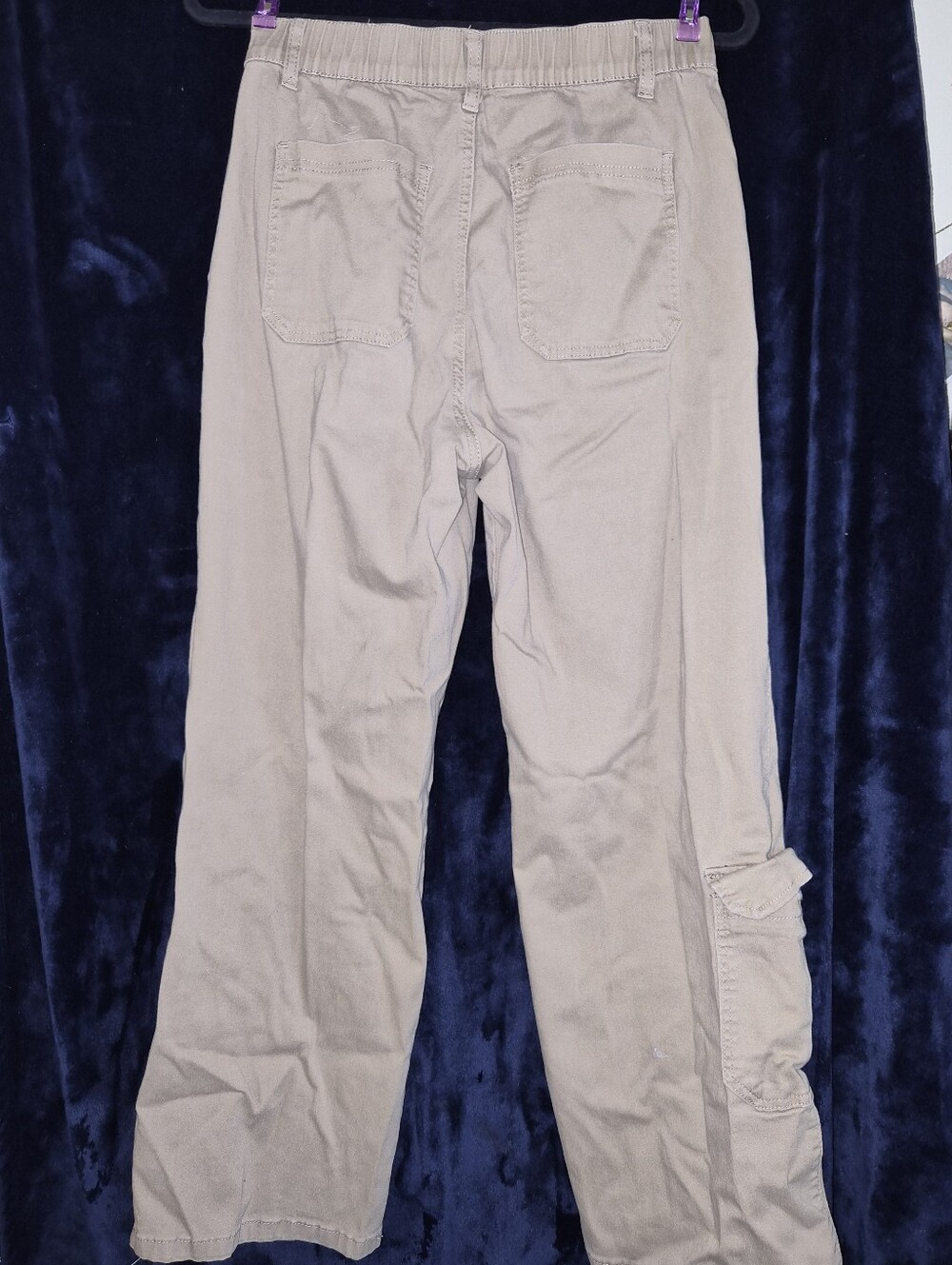 American Bazi Beige Cargo Pants with Side Pocket